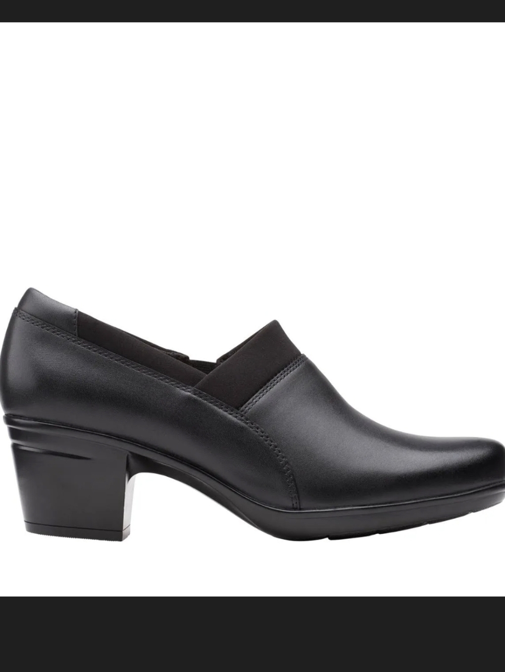 Classic Black Women's Low Block Heel Slip-On Loafer